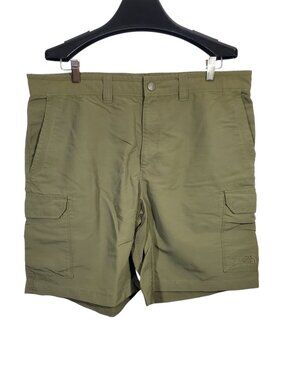 The North Face Cargo Shorts Men's 38 Green Nylon Hiking Fishing Utility Gorpcore